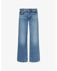 Rag & Bone - Saige Straight-Leg Denim Jeans - Lyst