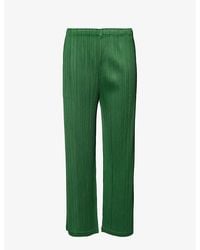 Pleats Please Issey Miyake - Pleated Straight-leg Mid-rise Knitted Trousers - Lyst