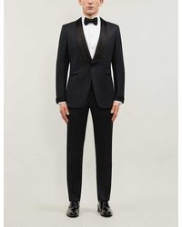 Tom Ford Mens Navy O'connor-fit Wool And Mohair-blend Tuxedo 44r - Blue
