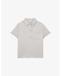 Reiss - Polly Patch-Pocket Stretch-Woven Shirt - Lyst