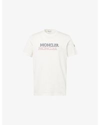 Moncler - Logo-Print Crewneck Cotton T-Shirt - Lyst
