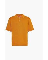 The Elder Statesman - Nora Short-Sleeves Cotton-Knit Polo Shirt - Lyst