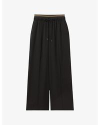 Reiss - Fleur Elasticated-Waist High-Rise Woven Trousers - Lyst