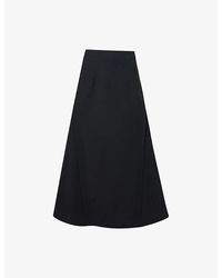 Huishan Zhang - Vicky Flared Wool Midi Skirt - Lyst