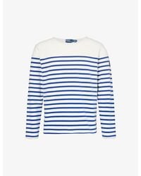 Polo Ralph Lauren - Stripe Split-hem Cotton-jersey T-shirt - Lyst