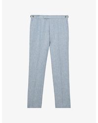 Reiss - Atlantic Tailored-Fit Linen Suit Trousers - Lyst