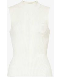 PAIGE - Fidelia Slim-fit High-neck Knitted Top - Lyst