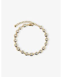 Monica Vinader - Bezel 18Ct Vermeil And 0.5Ct Brilliant-Cut Diamond Chain Bracelet - Lyst