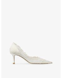 Jimmy Choo - The Faiz Lace Heeled Courts - Lyst