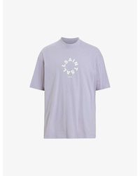 AllSaints - Tierra Brand-print Organic Cotton-jersey T-shirt - Lyst