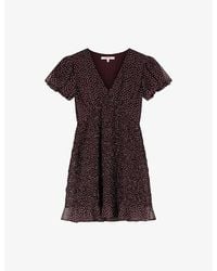 OMNES - Kristen Polka-Dot Chiffon Mini Dress - Lyst