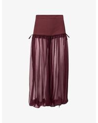Nensi Dojaka - Delilah Hybrid Harem Balloon-Leg Silk Trousers - Lyst