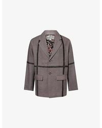 Kartik Research - Wrinkled Contrast-Embroidered Cotton Jacket - Lyst