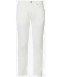Eleventy - Five-pocket Regular-fit Slim-leg Linen Trousers - Lyst