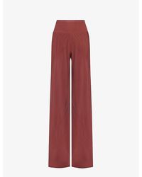 Rick Owens - High-rise Wide-leg Crepe Trousers - Lyst