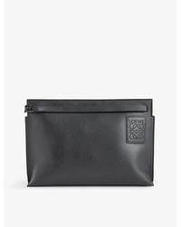 Loewe - Anagram-embellished Leather Pouch Bag - Lyst