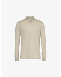 Orlebar Brown - Felix Long-sleeved Linen Polo Shirt - Lyst