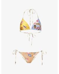 Zimmermann - Patience Spliced Tri Bikini Set - Lyst