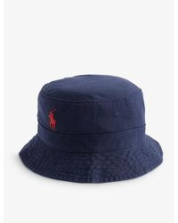 Polo Ralph Lauren - Logo-embroidered Cotton Bucket Hat - Lyst