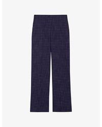 Claudie Pierlot - Checked Straight-leg Stretch-woven Trousers - Lyst
