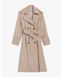 Claudie Pierlot - Gwendal Double-breasted Long-line Cotton Trench Coat - Lyst