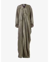 eem - Dropped Shoulder V-Neck Woven Kaftan - Lyst