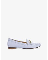 Dune - Glenniee Suede Snaffle Trim Loafers - Lyst