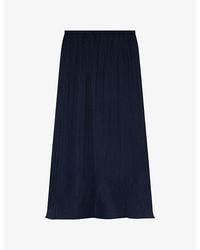 Whistles - Plisse Column Woven Midi Skirt - Lyst