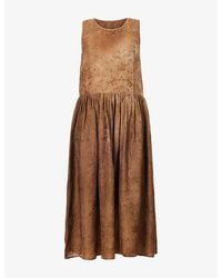 Uma Wang - Ardal Sleeveless Woven Midi Dress - Lyst