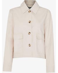 Whistles - Marie Boxy-fit Button-up Cotton Jacket - Lyst