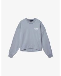 AllSaints - Lila Branded Cotton-Jersey Sweatshirt - Lyst