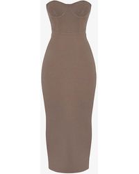 House Of Cb - Lucia Corseted Stretch-woven Maxi Dress - Lyst