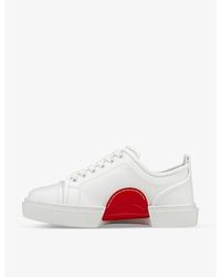 Christian Louboutin - Adolon Junior Contrast-panel Woven Low-top Trainers - Lyst