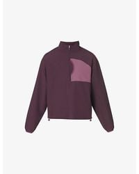 Sweaty Betty - Warm Up Performance Fleece-Lined Half-Zip Woven Sweatshirt - Lyst