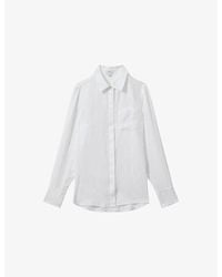 Reiss - Belle Relaxed-Fit Long-Sleeve Linen Shirt - Lyst
