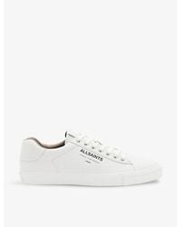 AllSaints - Underground Logo-embossed Leather Low-top Trainers - Lyst