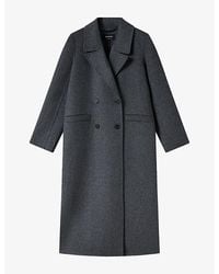 Whistles - Double-Breasted Relaxed-Fit Wool-Blend Coat - Lyst