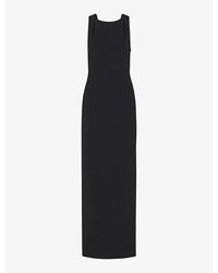 Whistles - Tie-back High-neck Stretch-jersey Maxi Dress - Lyst