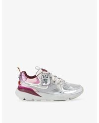 Kurt Geiger - Kurt Runner Leather And Mesh Trainers - Lyst