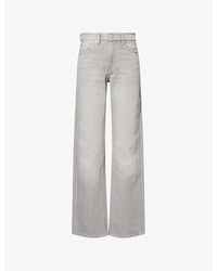 7 For All Mankind - Tess Straight-Leg High-Rise Denim Jeans - Lyst