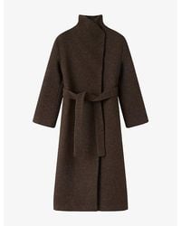 Whistles - Morgana Funnel-Neck Wrap Wool Coat - Lyst