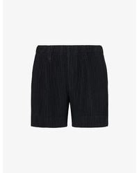 Homme Plissé Issey Miyake - Tailored Pleated Knitted Shorts - Lyst
