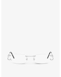 Cartier - Ct0092o Rectangular-frame Rimless Metal Optical Glasses - Lyst