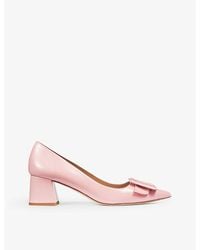 LK Bennett - Tia Buckle Patent-leather Courts - Lyst