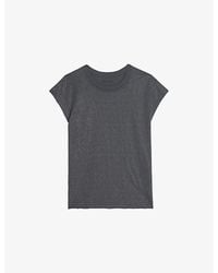 Zadig & Voltaire - Cloe Rhinestone-Embellished Cotton-Jersey Tank Top - Lyst