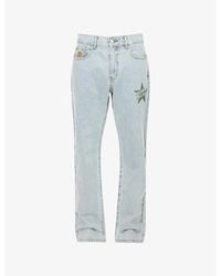 BBCICECREAM - Souvenir Graphic-Print Straight-Leg Denim Jeans - Lyst