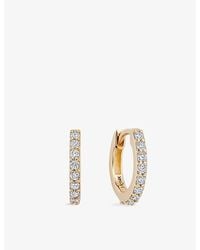 Astley Clarke - Halo 18Ct- And 0.18Ct Lab-Grown Diamond Huggie Earrings - Lyst