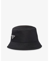 Prada - Logo-Plaque Nylon Bucket Hat - Lyst