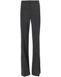 Theory - Demitria Bootcut Mid-rise Stretch-wool Trousers - Lyst
