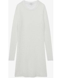 Reiss - Esta Semi-sheer Crochet Mini Dress - Lyst